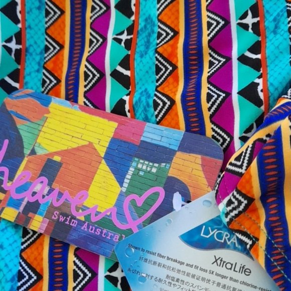 HEAVEN AUSTRALIA Tribal One Piece Swimmers Swim Togs - Picture 10 of 13